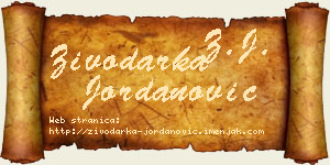 Živodarka Jordanović vizit kartica